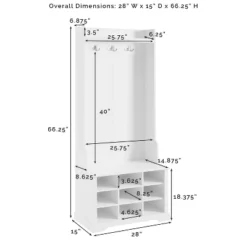 Anderson Shoe Storage Hall Tree White - Crosley -Crosley GUEST 3ea66703 061f 4314 9106 a99488a610aa