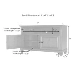 Cambridge TV Stand For TVs Up To 42" Classic Dark Brown - Crosley -Crosley GUEST 3f315b59 541a 44cc a869 841b54738b2c