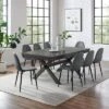 9pc Hayden Extendable Dining Set With Weston Chairs Distressed Gray/Slate - Crosley