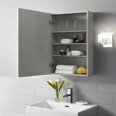 Savannah Medicine Cabinet Gray - Crosley 4 Savannah Medicine Cabinet Gray - Crosley - Image 4