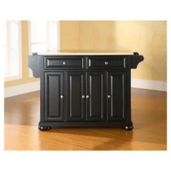 Alexandria Natural Wood Top Kitchen Island - Black - Crosley 8 Alexandria Natural Wood Top Kitchen Island - Black - Crosley -Crosley GUEST 430841c4 b13e 4008 9246 f94d34b93494