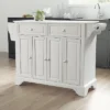 Lafayette Granite White Top Full Size Kitchen Island/Cart White - Crosley
