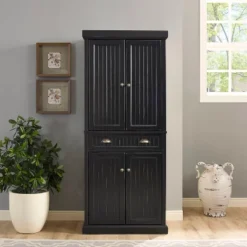 Seaside Kitchen Pantry Distressed Black - Crosley -Crosley GUEST 45c732be f8c8 4a95 bf1d acf51d9ff2cd