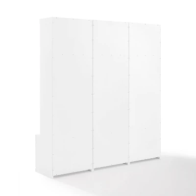 3pc Harper Entryway Hall Trees White - Crosley 1 3pc Harper Entryway Hall Trees White - Crosley