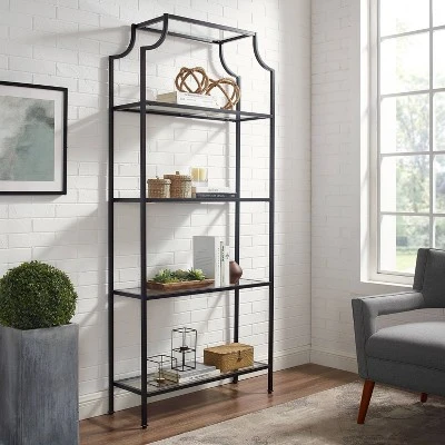 80" Aimee Glass Etagere Oil Rubbed Bronze - Crosley 3 80" Aimee Glass Etagere Oil Rubbed Bronze - Crosley - Image 3