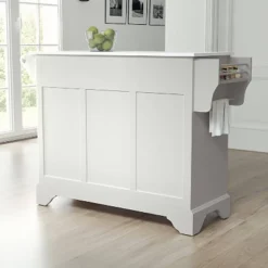 Lafayette Granite White Top Full Size Kitchen Island/Cart White - Crosley -Crosley GUEST 485968d2 58d0 4859 9625 e807f7e011a0