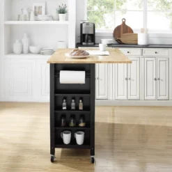 Savannah Wood Top Drop Leaf Kitchen Island/Cart - Crosley -Crosley GUEST 4bb0ed76 3c2d 4a64 a94d 8b4dabc2d546