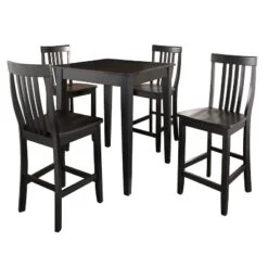 5pc Pub Dining Set With School House Stools - Crosley -Crosley GUEST 4c70e4ad e701 4113 ac0e 1c62f9a55837
