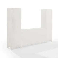 3pc Tara Entertainment Set With Open Shelving Distressed White - Crosley -Crosley GUEST 5317b75b d994 43bf 82dd c84d7d6fcc57