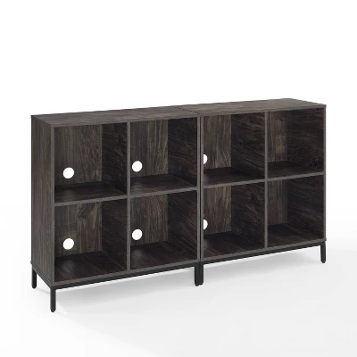 2pc Jacobsen Record Storage Cube Bookshelf Set Brown Ash - Crosley 1 2pc Jacobsen Record Storage Cube Bookshelf Set Brown Ash - Crosley