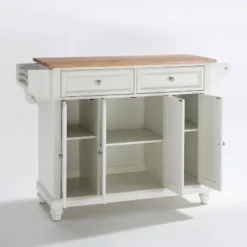 Cambridge Natural Wood Top Kitchen Island White - Crosley 16 Cambridge Natural Wood Top Kitchen Island White - Crosley -Crosley GUEST 56fe3bc4 8bf4 4d9a b591 14169ed7a320