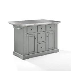 Julia Stainless Steel Top Kitchen Island - Crosley -Crosley GUEST 5735f3bf 7bfb 4f1c 94f3 6681645e64a9