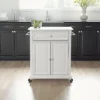 Compact Stone Top Kitchen Cart White - Crosley