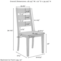 9pc Joanna Dining Set With 6 Ladder Back Chairs And 2 Upholstered Back Chairs Rustic Brown - Crosley -Crosley GUEST 59ec64dd aa1f 48b3 acc2 1cefe94ddc84