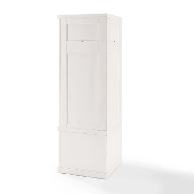 Seaside Corner Hall Tree Distressed White - Crosley 2 Seaside Corner Hall Tree Distressed White - Crosley - Image 2