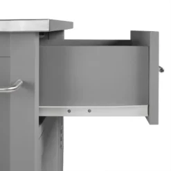 Savannah Stainless Steel Top Compact Kitchen Island Cart Gray - Crosley -Crosley GUEST 5c1b86d6 455a 4c84 ab78 1bb1eb3d4434