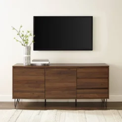 Teagan Record Storage Sideboard Brown Oak - Crosley -Crosley GUEST 5d952b51 5e23 4ebc bbc9 d85fbf48a1ce
