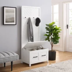 Kayce Hall Tree White - Crosley -Crosley GUEST 5ee69d97 433a 4dac a47e 28e8a8e1eb49