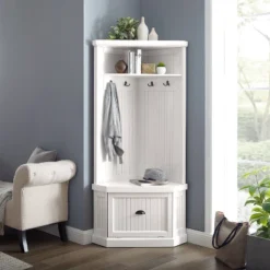Seaside Corner Hall Tree Distressed White - Crosley 14 Seaside Corner Hall Tree Distressed White - Crosley -Crosley GUEST 61006319 b32f 4742 abb6 8dea8840b27f