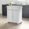 Cambridge Stone Top Portable Kitchen Island/Cart White - Crosley