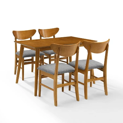 5pc Landon Rectangle Dining Set With Wood Chairs - Crosley 1 5pc Landon Rectangle Dining Set With Wood Chairs - Crosley