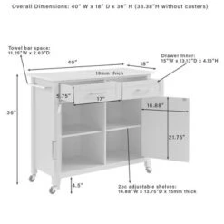 Tristan Kitchen Island Cart - Crosley -Crosley GUEST 63243c45 93c3 4502 83ad 2dd5202ca62e