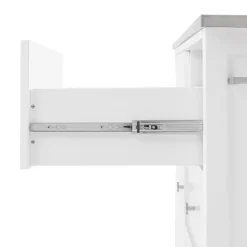 Soren Stainless Steel Top Kitchen Island/Cart Stainless Steel /White - Crosley -Crosley GUEST 63658c4b d1b1 45de 86d1 7f2904565228