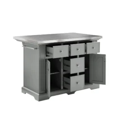Julia Stainless Steel Top Kitchen Island - Crosley -Crosley GUEST 6393b7bd d335 4708 8b92 ef392a6687a0