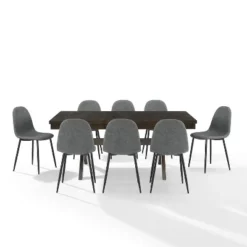 9pc Hayden Extendable Dining Set With Weston Chairs Distressed Gray/Slate - Crosley -Crosley GUEST 670b53d8 82d0 4cea 948c 5a993330caa6