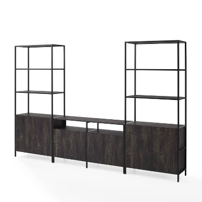 3pc Jacobsen Entertainment Set With Large Etageres Brown Ash - Crosley 9 3pc Jacobsen Entertainment Set With Large Etageres Brown Ash - Crosley - Image 9