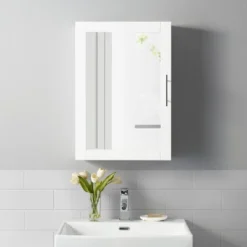 Savannah Medicine Cabinet White - Crosley -Crosley GUEST 69860cd7 1198 43aa 93be 8f1c102a66d1