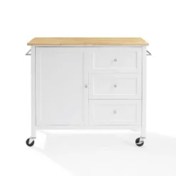 Soren Wood Top Kitchen Island/Cart Natural/White - Crosley 21 Soren Wood Top Kitchen Island/Cart Natural/White - Crosley -Crosley GUEST 69e45705 790f 4d38 b6ae d59b5e3d8b72