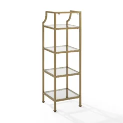 40" Aimee Short Etagere Gold - Crosley -Crosley GUEST 6b46ddc0 72d4 42f2 ad31 584764c3c12f