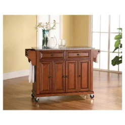 Solid Granite Top Kitchen Cart/Island - Crosley -Crosley GUEST 6c0a15e4 d680 4e03 892c 5f8c58eaa51a