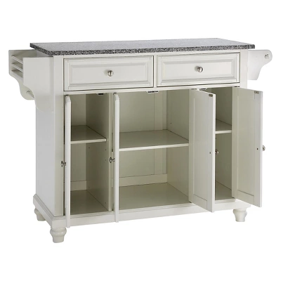 Cambridge Solid Granite Top Kitchen Island - White - Crosley 2 Cambridge Solid Granite Top Kitchen Island - White - Crosley - Image 2