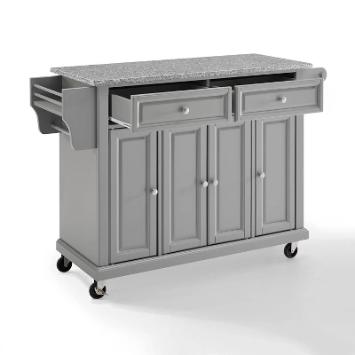 Solid Granite Top Kitchen Cart/Island Vintage Gray - Crosley 3 Solid Granite Top Kitchen Cart/Island Vintage Gray - Crosley - Image 3