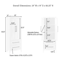 Genevieve Storage Pantry White - Crosley -Crosley GUEST 6e1e3c5c 3471 4128 9bf0 146aa4176c70