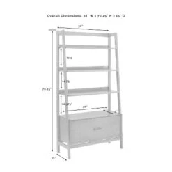 70" Landon Large Bookcase - Crosley -Crosley GUEST 6e46e4df 9ab1 4920 ae4d 6c77d0aa8aa2