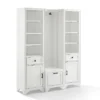 3pc Tara Entryway Set - Hall Tree And 2 Linen Cabinets Distressed White - Crosley