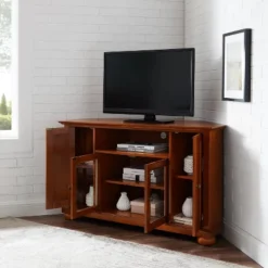 Alexandria Corner TV Stand For TVs Up To 52" Cherry - Crosley -Crosley GUEST 7042dc9f 00f9 4479 9527 93ff41a267a5