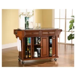 Solid Granite Top Kitchen Cart/Island - Crosley -Crosley GUEST 73ab3d2b 9d50 4c3c 85ab ae9e5651397f