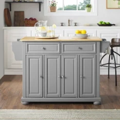 Alexandria Kitchen Island With Wood Top Vintage Gray/Natural - Crosley 10 Alexandria Kitchen Island With Wood Top Vintage Gray/Natural - Crosley -Crosley GUEST 757cfb0b 7e46 4282 b815 a092e9343d5a