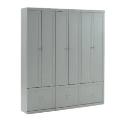 3pc Harper Entryway Set With 3 Pantry Closets Gray - Crosley -Crosley GUEST 75c627a9 2636 4383 8550 4f1a18f63892