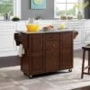Eleanor Stainless Steel Top Kitchen Cart Mahogany/Stainless Steel - Crosley