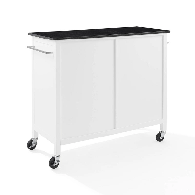 Soren Granite Top Kitchen Island/Cart Black/White - Crosley 9 Soren Granite Top Kitchen Island/Cart Black/White - Crosley - Image 9