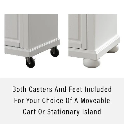 Alexandria Granite Top Portable Kitchen Island/Cart White/Gray - Crosley 3 Alexandria Granite Top Portable Kitchen Island/Cart White/Gray - Crosley - Image 3