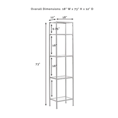 73" Aimee Narrow Etagere Oil Rubbed Bronze - Crosley 4 73" Aimee Narrow Etagere Oil Rubbed Bronze - Crosley - Image 4