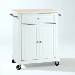 Compact Wood Top Kitchen Cart - Crosley -Crosley GUEST 7808928a 3035 48e8 a612 5562ab18fefe