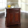 Lafayette Gray Granite Top Portable Kitchen Island/Cart Mahogany - Crosley