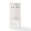 Seaside Corner Hall Tree Distressed White - Crosley
